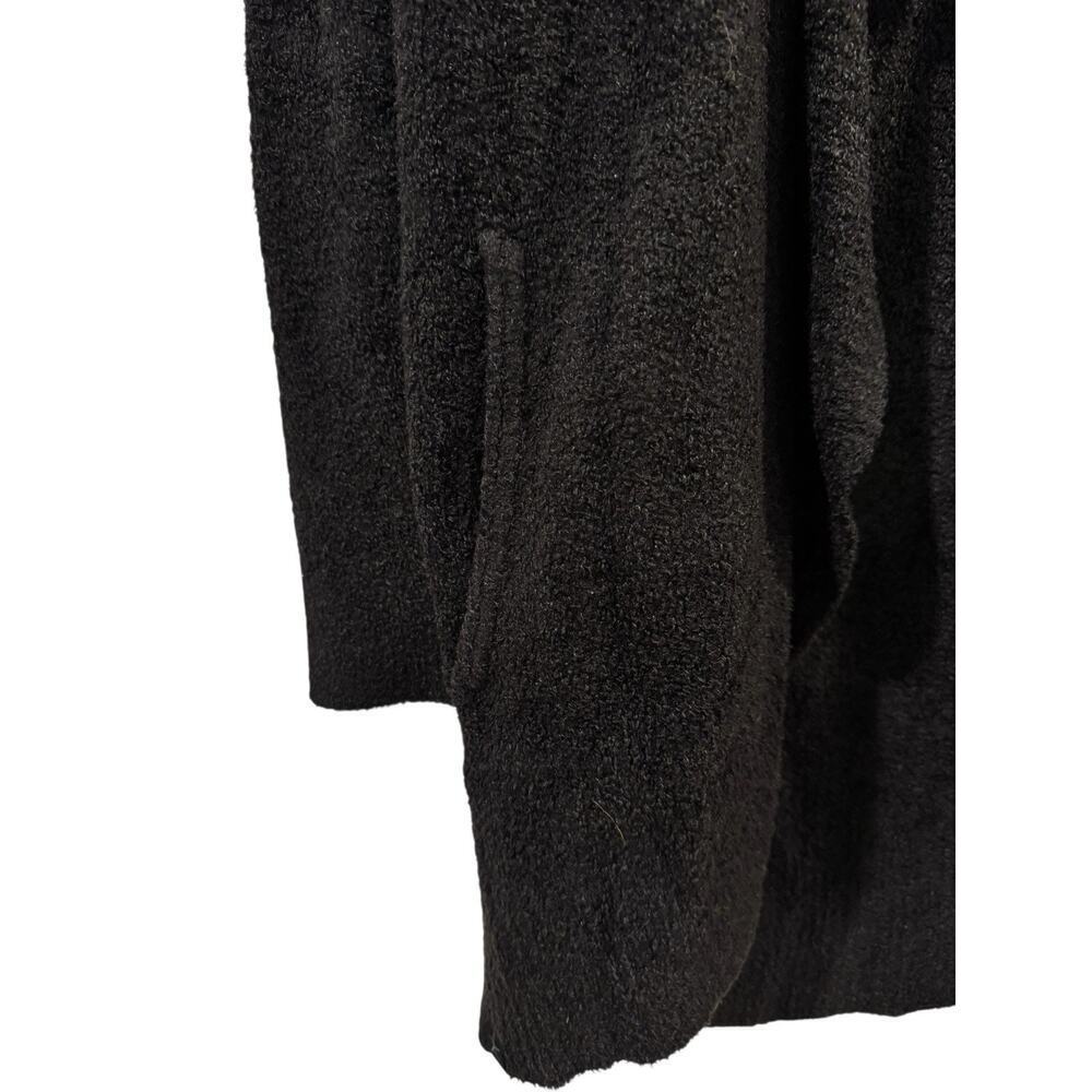 Barefoot Dreams Cozychic Lite Duster Women’s Sweater Black Open Front Pockets: S - Picture 4 of 6